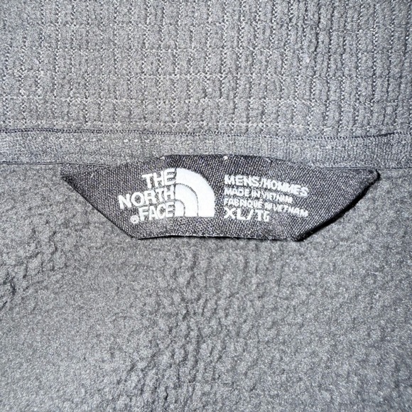 The North Face Men's Gray Waffle Knit Quarter Zip Fleece Pullover XL - Picture 6 of 10